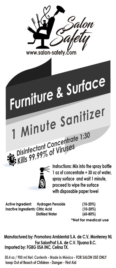Furniture &amp; Surface 1 Minute Concentrate (Etiqueta 2 1 Minute Concentrado J)
